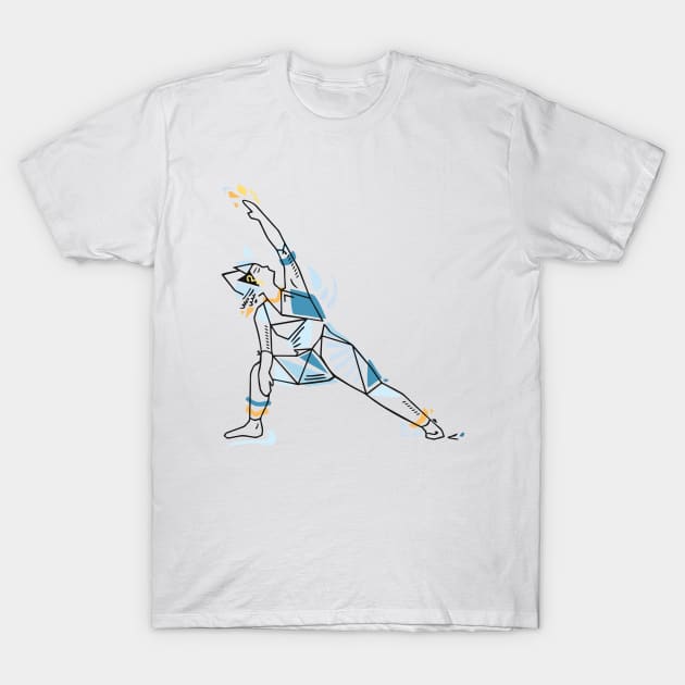 Yoga geometric asanas - side angle pose T-Shirt by XOOXOO